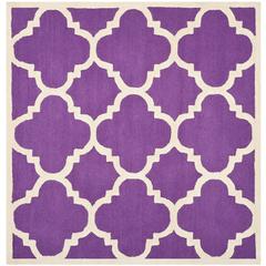 CAMBRIDGE, PURPLE / IVORY, 8' X 8' Square, Area Rug, CAM140K-8SQ