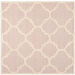 CAMBRIDGE, LIGHT PINK / IVORY, 8' X 8' Square, Area Rug, CAM140M-8SQ