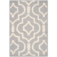 CAMBRIDGE, SILVER / IVORY, 3' X 5', Area Rug, CAM141D-3