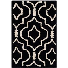 CAMBRIDGE, BLACK / IVORY, 3' X 5', Area Rug, CAM141E-3