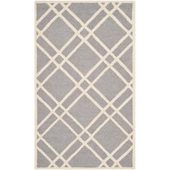 CAMBRIDGE, SILVER / IVORY, 4' X 6', Area Rug, CAM142D-4