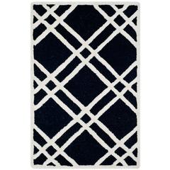 CAMBRIDGE, BLACK / IVORY, 2'-6" X 4', Area Rug, CAM142E-24