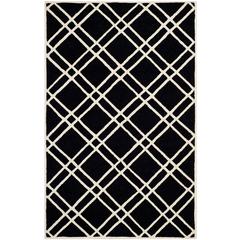 CAMBRIDGE, BLACK / IVORY, 5' X 8', Area Rug, CAM142E-5
