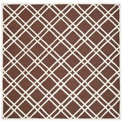 CAMBRIDGE, DARK BROWN / IVORY, 8' X 8' Square, Area Rug, CAM142H-8SQ
