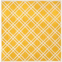 CAMBRIDGE, GOLD / IVORY, 8' X 8' Square, Area Rug, CAM142Q-8SQ