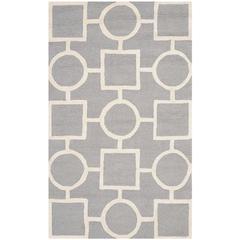 CAMBRIDGE, SILVER / IVORY, 4' X 6', Area Rug, CAM143D-4