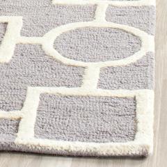 CAMBRIDGE, SILVER / IVORY, 8' X 10', Area Rug, CAM143D-8