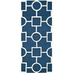 CAMBRIDGE, NAVY BLUE / IVORY, 3' X 5', Area Rug, CAM143G-3