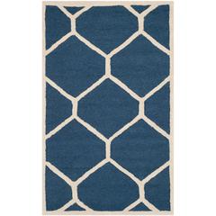 CAMBRIDGE, NAVY BLUE / IVORY, 4' X 6', Area Rug, CAM144G-4