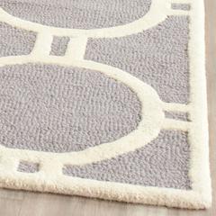 CAMBRIDGE, SILVER / IVORY, 6' X 9', Area Rug, CAM145D-6