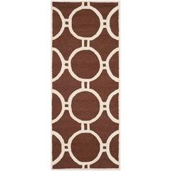 CAMBRIDGE, DARK BROWN / IVORY, 2'-6" X 6', Area Rug, CAM145H-26