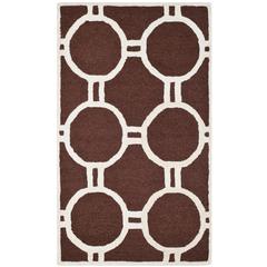 CAMBRIDGE, DARK BROWN / IVORY, 4' X 6', Area Rug, CAM145H-4
