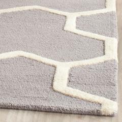 CAMBRIDGE, SILVER / IVORY, 6' X 9', Area Rug, CAM146D-6