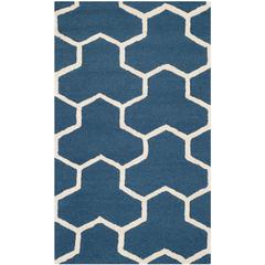 CAMBRIDGE, NAVY BLUE / IVORY, 4' X 6', Area Rug, CAM146G-4