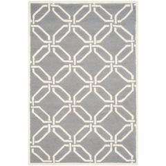 CAMBRIDGE, DARK GREY / IVORY, 4' X 6', Area Rug, CAM311D-4