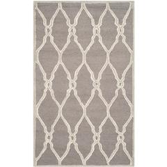 CAMBRIDGE, DARK GREY / IVORY, 4' X 6', Area Rug, CAM352D-4