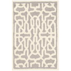 CAMBRIDGE, SILVER / IVORY, 3' X 5', Area Rug, CAM570D-3