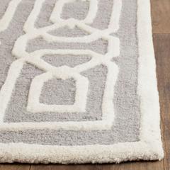 CAMBRIDGE, SILVER / IVORY, 6' X 9', Area Rug, CAM570D-6