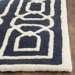 CAMBRIDGE, NAVY / IVORY, 6' X 9', Area Rug, CAM570M-6