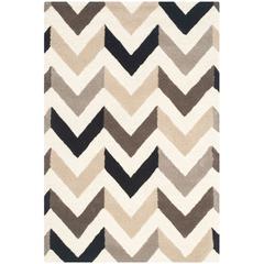 CAMBRIDGE, IVORY / BLACK, 4' X 6', Area Rug, CAM580C-4