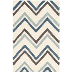 CAMBRIDGE, IVORY / BLUE, 2'-6" X 4', Area Rug