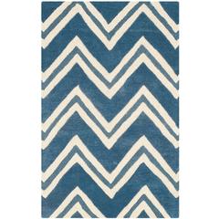 CAMBRIDGE, NAVY / IVORY, 2'-6" X 4', Area Rug, CAM581C-24