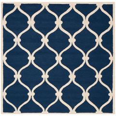 CAMBRIDGE, NAVY / IVORY, 8' X 8' Square, Area Rug, CAM710M-8SQ