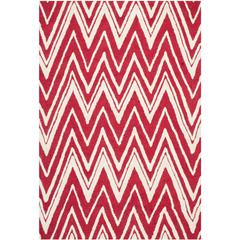 CAMBRIDGE, RED / IVORY, 4' X 6', Area Rug