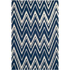 CAMBRIDGE, NAVY / IVORY, 5' X 8', Area Rug, CAM711M-5