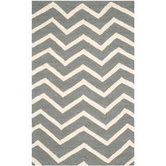 CAMBRIDGE, DARK GREY / IVORY, 3' X 5', Area Rug, CAM714D-3