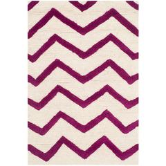 CAMBRIDGE, IVORY / FUCHSIA, 3' X 5', Area Rug, CAM714F-3