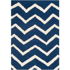 CAMBRIDGE, NAVY / IVORY, 3' X 5', Area Rug, CAM714M-3