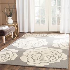 CAMBRIDGE, DARK GREY / IVORY, 6' X 9', Area Rug, CAM782D-6