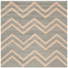 CAMBRIDGE, GREY / BEIGE, 8' X 8' Square, Area Rug