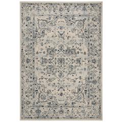 CHARLESTON, IVORY / LIGHT BLUE, 4' X 6', Area Rug