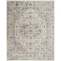 CHARLESTON, IVORY / LIGHT BLUE, 9' X 12', Area Rug