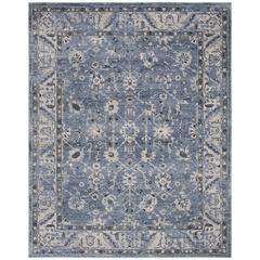 CHARLESTON, NAVY / LIGHT GREY, 9' X 12', Area Rug