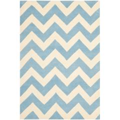 CHATHAM, BLUE / IVORY, 4' X 6', Area Rug, CHT715B-4