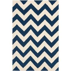 CHATHAM, DARK BLUE / IVORY, 4' X 6', Area Rug, CHT715C-4