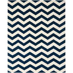 CHATHAM, DARK BLUE / IVORY, 8'-9" X 12', Area Rug, CHT715C-9