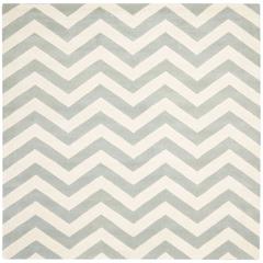 CHATHAM, GREY / IVORY, 7' X 7' Square, Area Rug, CHT715E-7SQ