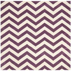 CHATHAM, PURPLE / IVORY, 7' X 7' Square, Area Rug, CHT715F-7SQ