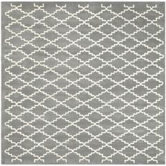 CHATHAM, DARK GREY / IVORY, 8'-9" X 8'-9" Square, Area Rug, CHT721D-9SQ