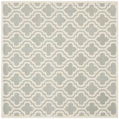 CHATHAM, GREY / IVORY, 5' X 5' Square, Area Rug, CHT727E-5SQ