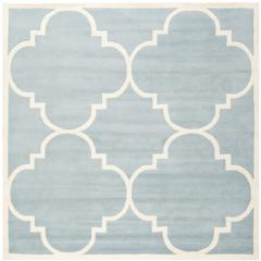 CHATHAM, BLUE / IVORY, 5' X 5' Square, Area Rug, CHT730B-5SQ
