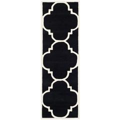 CHATHAM, BLACK / IVORY, 2'-3" X 7', Area Rug, CHT730K-27