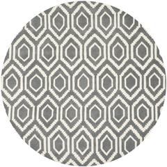 CHATHAM, DARK GREY / IVORY, 7' X 7' Round, Area Rug, CHT731D-7R