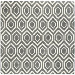 CHATHAM, DARK GREY / IVORY, 7' X 7' Square, Area Rug, CHT731D-7SQ