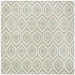 CHATHAM, GREY / IVORY, 5' X 5' Square, Area Rug, CHT731E-5SQ