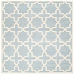 CHATHAM, BLUE / IVORY, 7' X 7' Square, Area Rug, CHT732B-7SQ